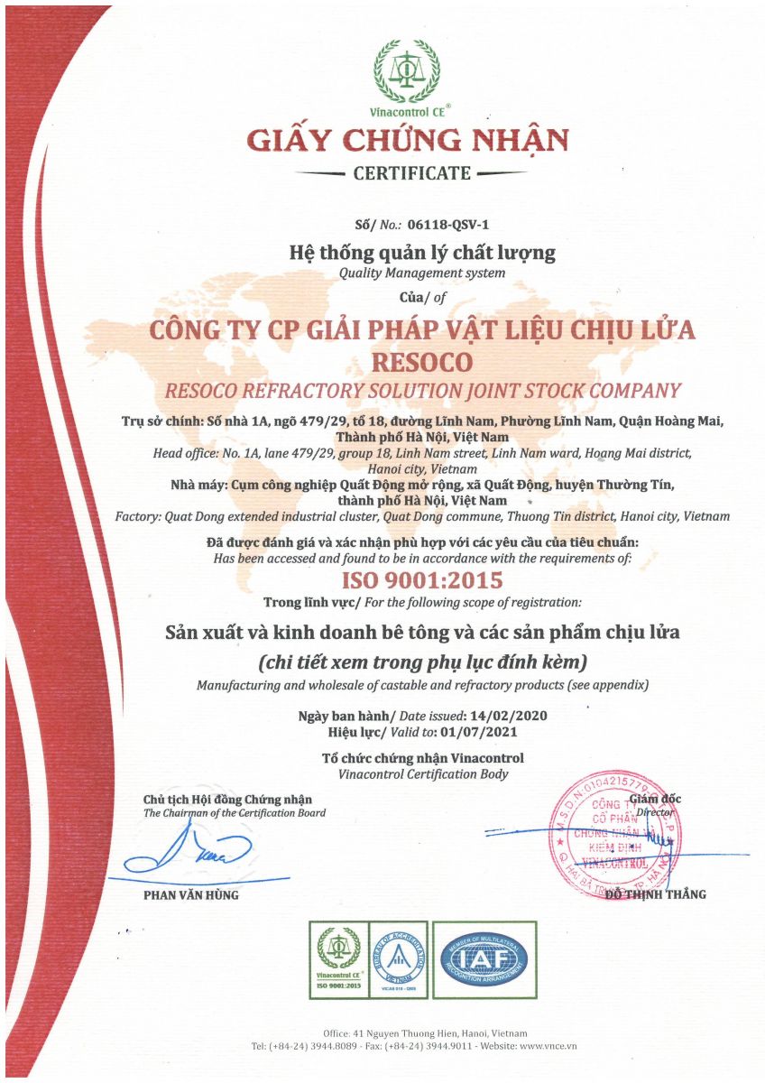 Chứng nhận ISO 9001:2015